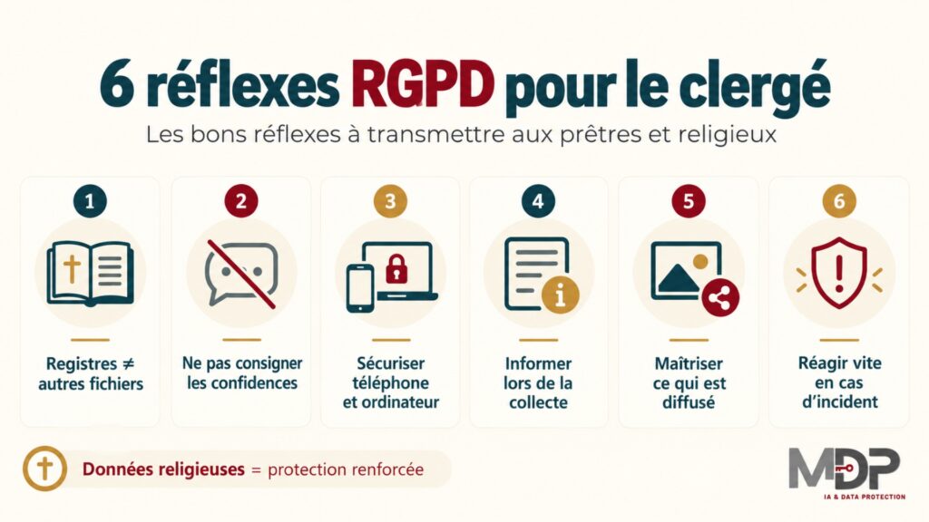 6 réflexes de sensibilisation RGPD du clergé pour les prêtres et religieux