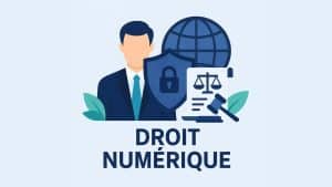 Un juriste et un expert cybersécurité collaborent dans un environnement numérique sécurisé