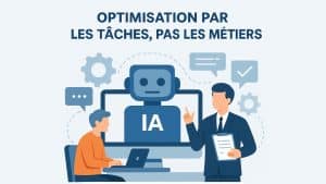 Infographie représentant les différents usages de l’IA dans les tâches professionnelles quotidiennes