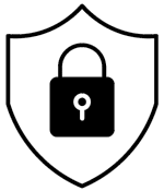 Bouclier avec cadenas représentant la protection des données selon le RGPD