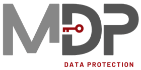 logo-mdpdata Logo MDP Data Protection avec clé rouge sur fond transparent