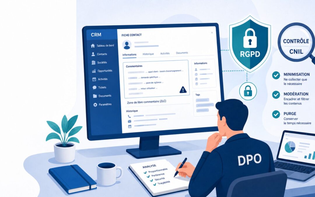 Zone libre commentaire CRM RGPD : risque de non-conformité contrôlé par la CNIL