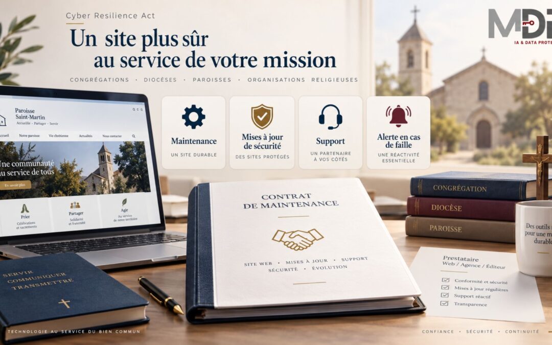 Cyber Resilience Act et congr&eacute;gations religieuses : maintenance, s&eacute;curit&eacute; et mises &agrave; jour des sites web
