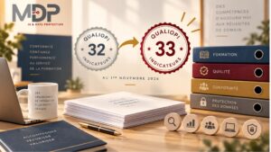 Nouveau référentiel Qualiopi 2026 avec passage de 32 à 33 indicateurs à partir du 1er novembre 2026