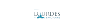 Logo officiel du Sanctuaire Notre-Dame de Lourdes avec silhouette de la basilique